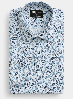 Blue flowering shirt