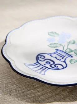 Blue flowers small plate