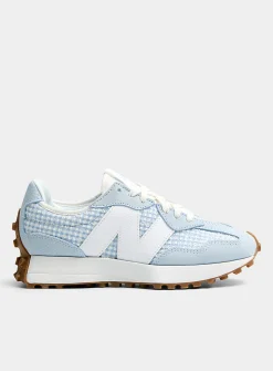 Blue gingham 327 sneakers