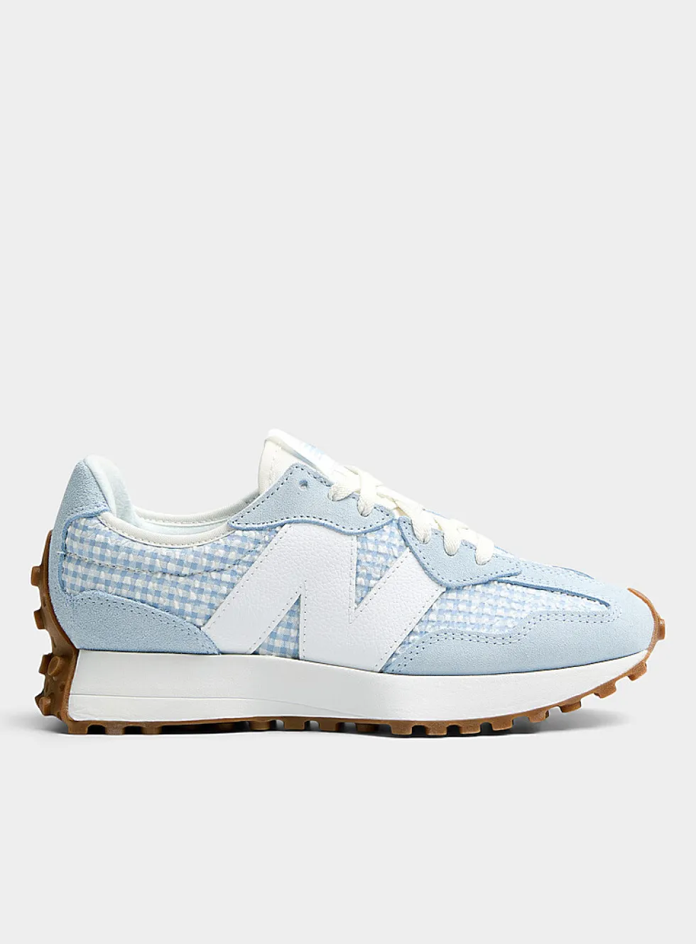 Blue gingham 327 sneakers