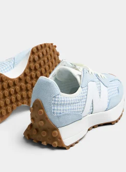 Blue gingham 327 sneakers