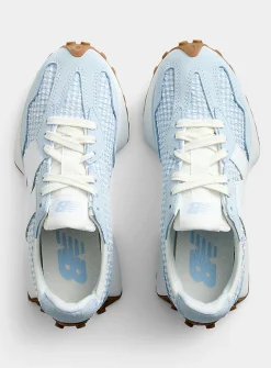 Blue gingham 327 sneakers