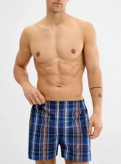 Blue poplin boxer
