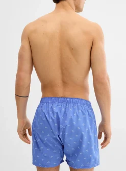 Blue poplin boxer