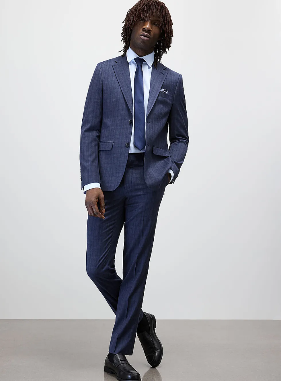 Blue Prince of Wales suit