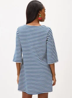 Blue stripes T-shirt dress