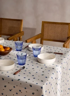 Blueberry season coated tablecloth