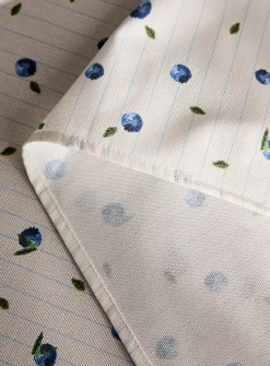 Blueberry season coated tablecloth