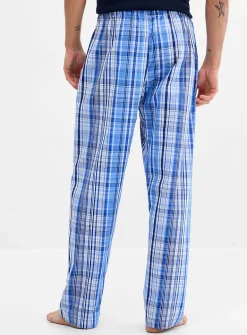 Blue-toned poplin pyjama pant
