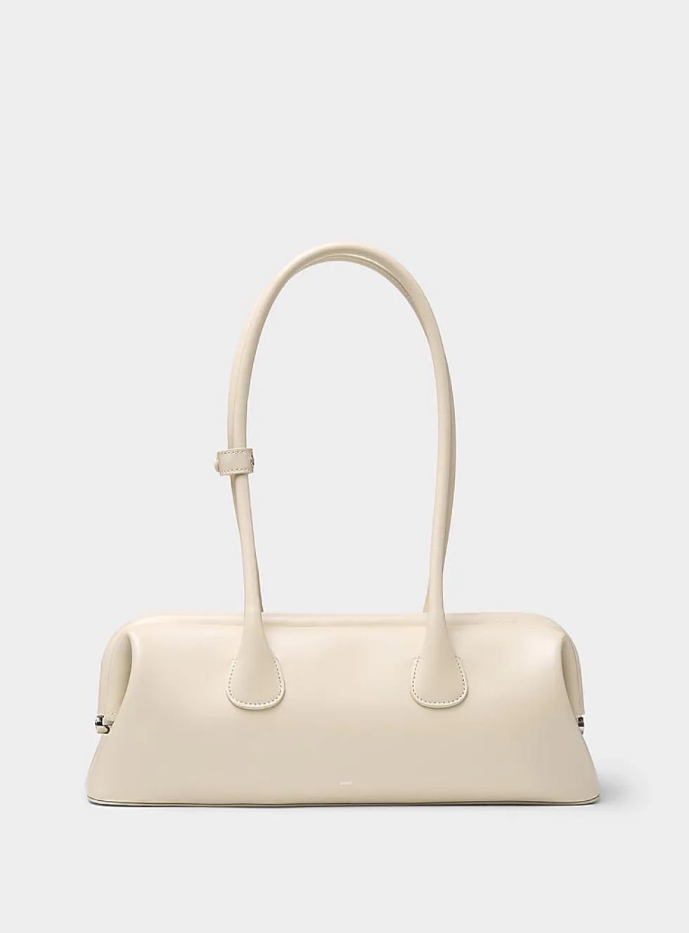 Boat ecru leather baguette bag