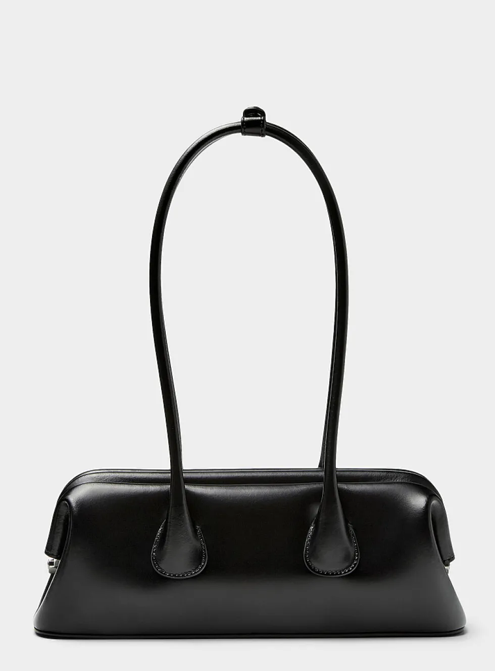 Boat small leather baguette bag
