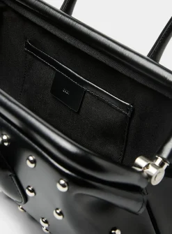 Boat small studded leather baguette bag