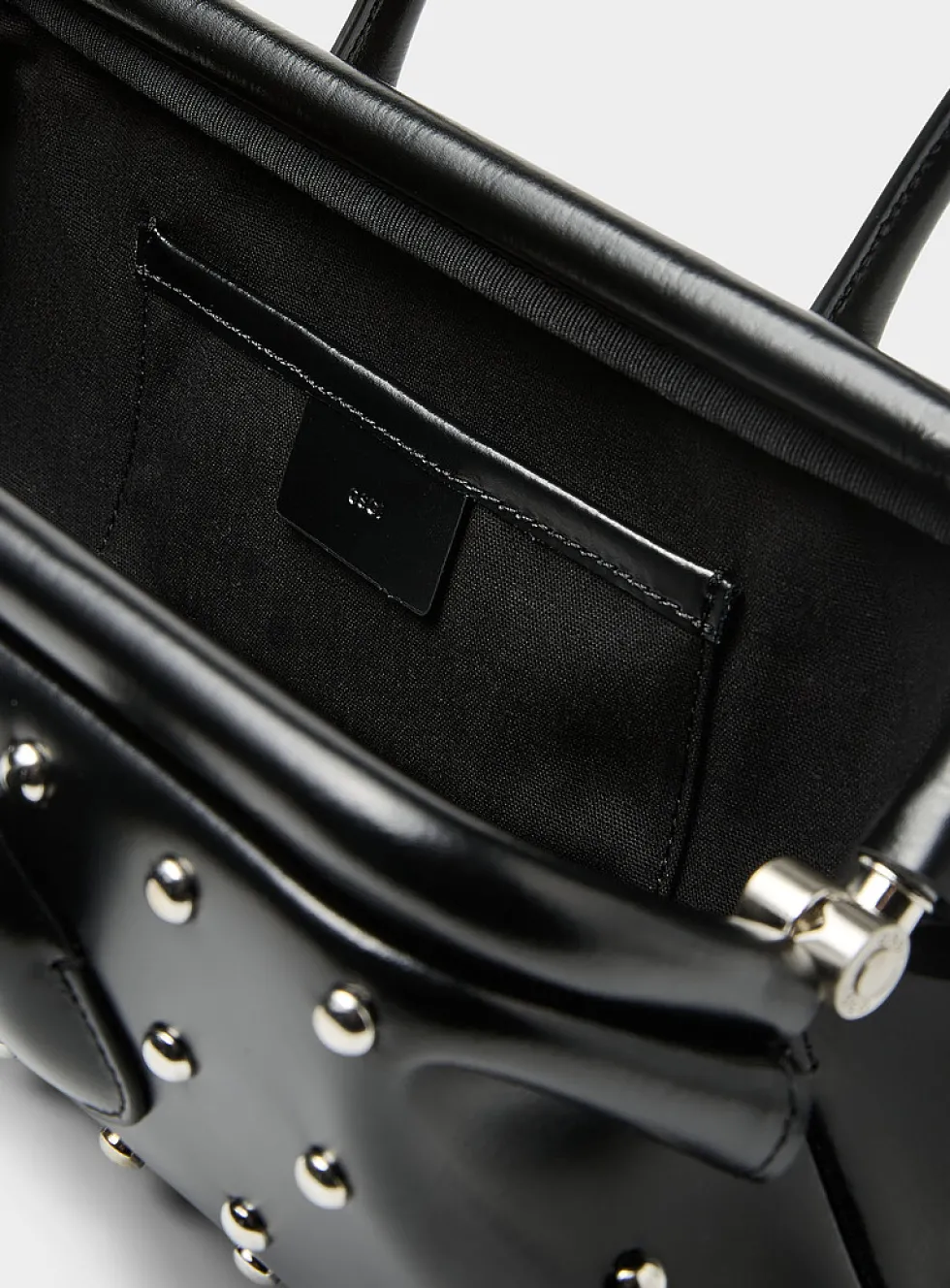 Boat small studded leather baguette bag
