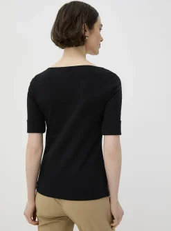 Boat-neck T-shirt