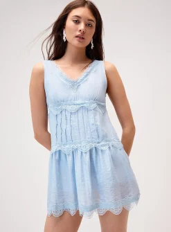 Boho lace-insert dress