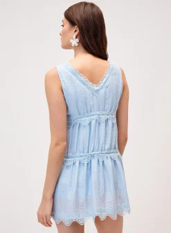 Boho lace-insert dress