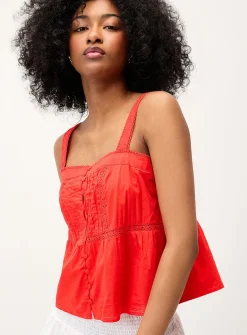 Boho red-orange cami