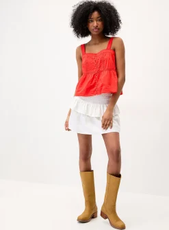 Boho red-orange cami