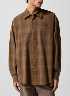 Borrowed plaid shirt