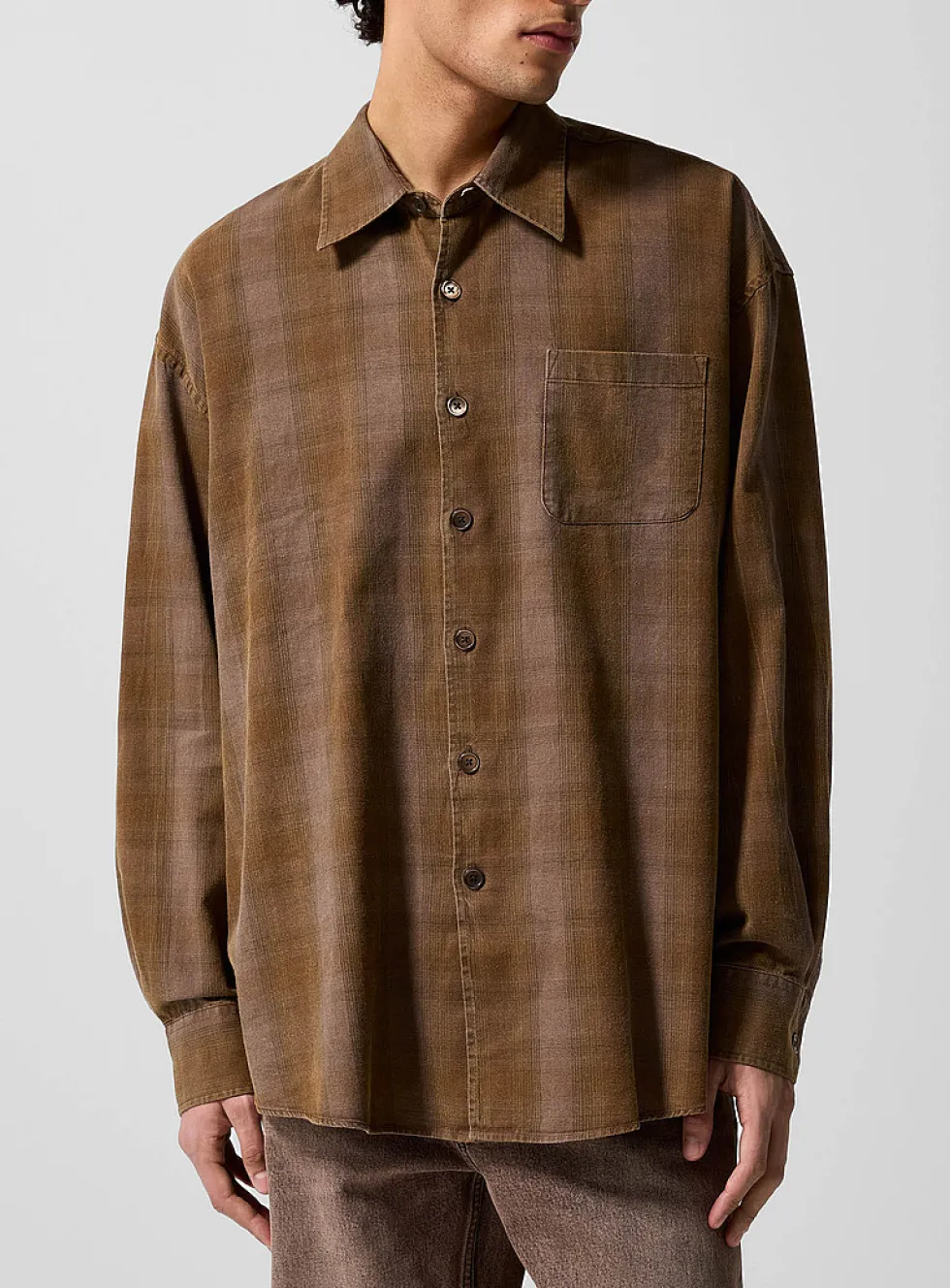 Borrowed plaid shirt