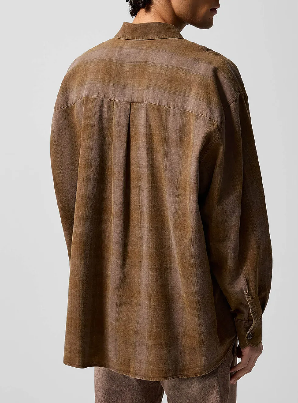 Borrowed plaid shirt