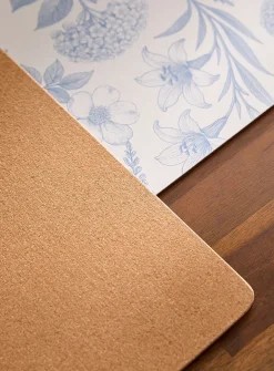 Botanical collage laminated cork placements