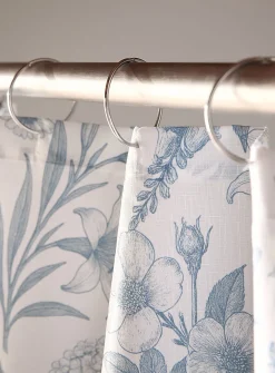 Botanical collage shower curtain