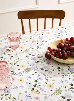 Botanical garden vinyl tablecloth