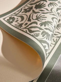 Botanical pattern vinyl mat