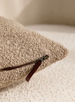 Bouclé fabric removable-cover cushion