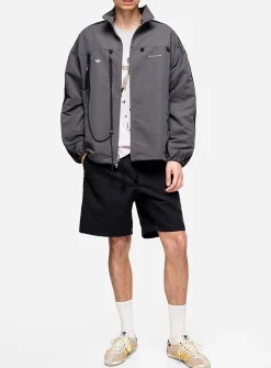 Bouclé jersey stripes short