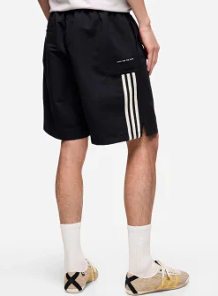 Bouclé jersey stripes short