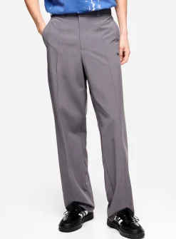 Bouclé jersey stripes stretch pant