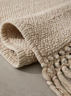 Bouclé knit bath mat