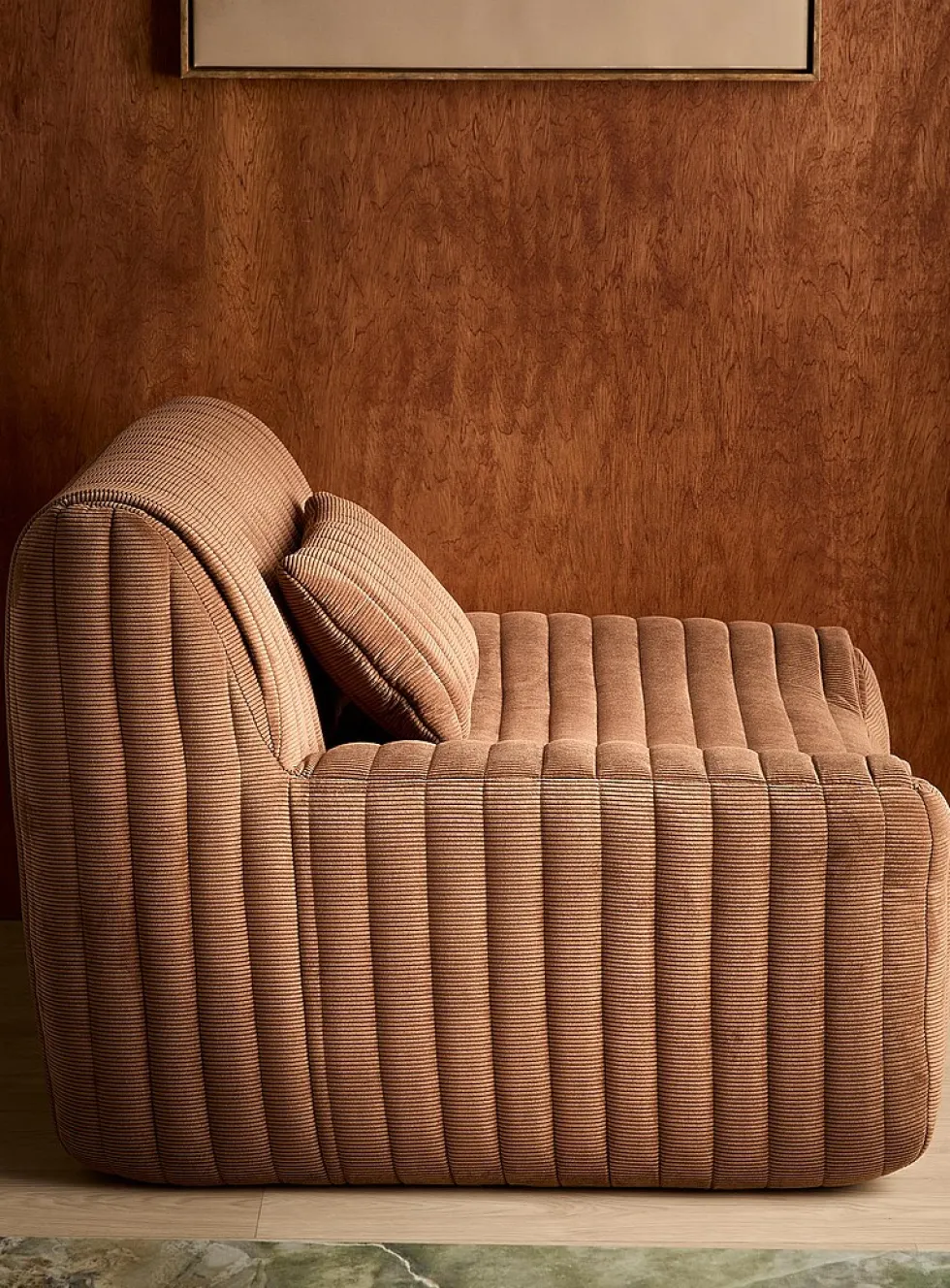 Bouclé texture high-density foam modular chairs