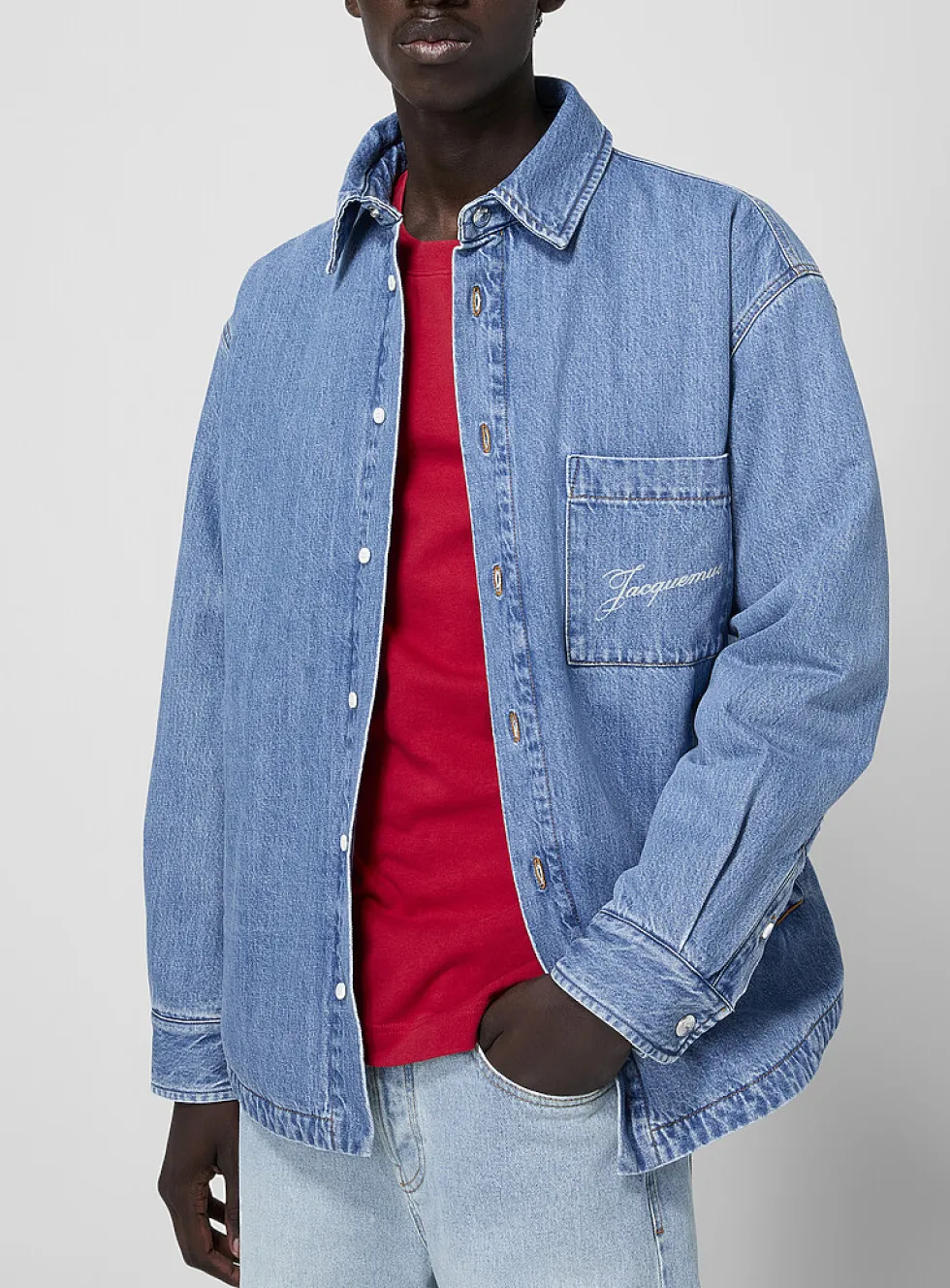 Boulanger padded denim overshirt