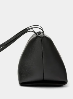 Boulevard elongated leather shoulder bag