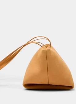 Boulevard elongated nubuck leather shoulder bag