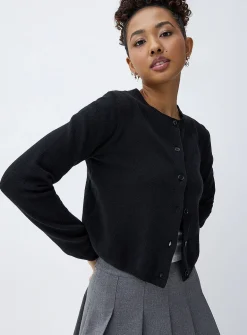 Boxy crew-neck cardigan