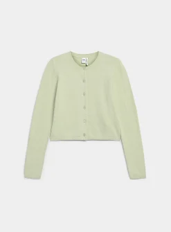 Boxy crew-neck cardigan