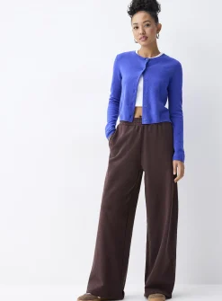 Boxy crew-neck cardigan
