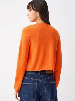 Boxy crew-neck cardigan