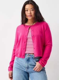 Boxy crew-neck cardigan