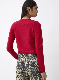 Boxy crew-neck cardigan