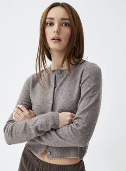 Boxy crew-neck cardigan