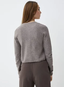Boxy crew-neck cardigan