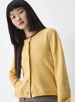 Boxy crew-neck cardigan
