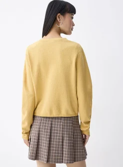 Boxy crew-neck cardigan