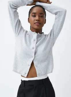 Boxy crew-neck cardigan