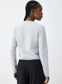 Boxy crew-neck cardigan